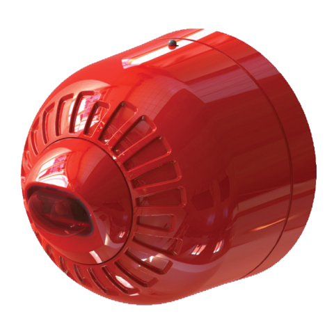 Piloto convencional estroboscópico a 24Vcc pared. Rojo con lente rojo. IP21 ARITECH CA/FAW350