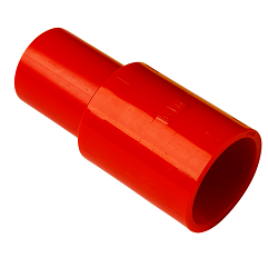 Adaptador de tubería de 27mm a 25mm. Color rojo. Tipo hembra-macho. ARITECH CA/9-10946