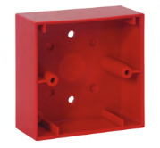 Caja para montaje pulsadores rojo diseño compacto, superficie para tubo visto/empotrado ESSER 704980