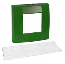 Carcasa verde sin electrónica para pulsador modular 804905, similar a RAL-6002 ESSER 704904