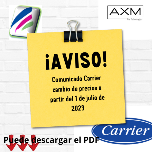 Comunicado precios Carrier 1 de julio de 2023