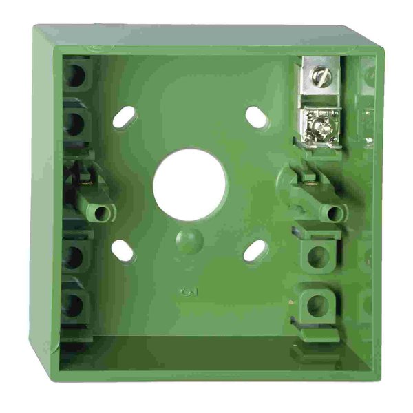 Caja para montar en superficie con toma de tierra. Verde ARITECH CA/DMN787G